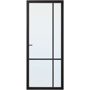 Binnendeur Skantrae Slimseries SSL 4007 Blank Glas Zwart 211.5x88cm Opdek Rechts