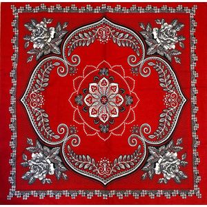 Boerenzakdoek rood 50x50cm