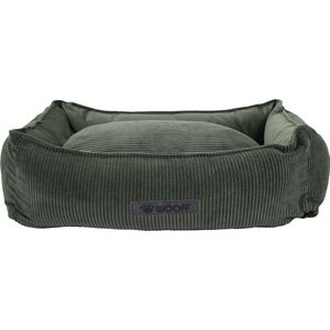 Wooff Cocoon Rib Velours Olijfgroen - Hondenmand - 60x40x18 cm