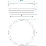 Pro Plus Insteekdop - Inslagdop - Rond - Ø 50 mm - Skiffy - 4 stuks