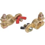 ProPlus Accupoolklem Set - Vleugelmoer - Rood en Zwart - 12-24V - 35-50mm²