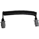 Pro Plus Spiraalkabel - Verlengkabel - 4.5 meter Kabel met 2 x 7 Polige Stekkers - Metaal - blister