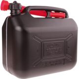 Jerrycan - Benzine - Kunststof - 10 Liter - Met flexibele tuit + anti overloop trechter