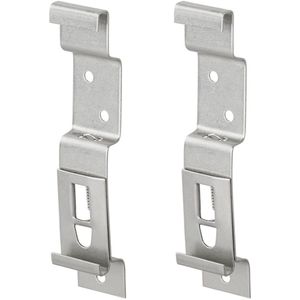 Pro Plus Kentekenplaatklem met Veer: Snel & Eenvoudig Kentekenplaten Wisselen - RVS, Set van 2 - 124 x 24 mm