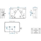 - Achterlicht 218 x 140mm links
