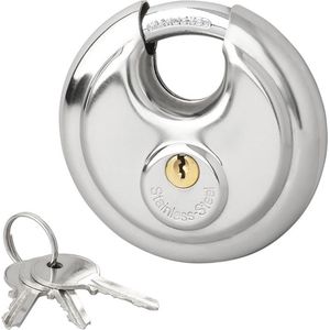 ProPlus Discusslot - Rond - Gehard Staal - Ø 90 mm - Inclusief 3 Sleutels