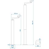 ProPlus - Steunpoot - Verstelbare Uitdraaisteun - 40 x 65 cm - Gegalvaniseerd - 300 kg Draagvermogen