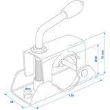 Pro Plus Klem voor Neuswielen of Steunpoten Ø 48 mm
