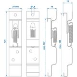 Pro Plus Kentekenplaatklem - Kentekenclip - met Veer - Verzinkt Staal - 124 x 24 mm