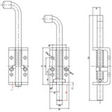 ProPlus - Veergrendel - Staal - Ø 12 mm - 17 cm - Zilver - Met Veer