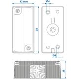 Pro Plus Breedtelicht - Rood en Wit - 92 x 42 mm