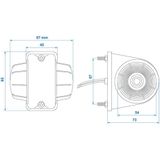 Pro Plus Breedtelicht - Rood en Wit - 67 x 78 mm - Plat