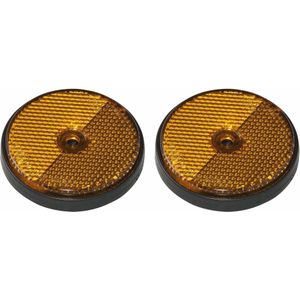 Pro Plus Reflector met Schroefbevestiging - Ø 60 mm - Oranje - 2 stuks