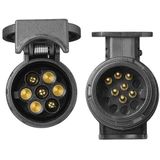 Pro Plus Verloopstekker - 13 naar 7 Polig - 12 Volt - 10 cm - Zwart - blister