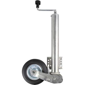 Proplus Inklapbare Neuswiel voor Caravan, Vouwwagen en Aanhangwagen Ø60 mm - 200 x 600 mm - Steunwiel - Rubberband - Max. 400 kg