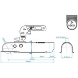 ProPlus Disselkoppeling - Rond Ø 50 mm - Plaatstaal - 800 kg - KEMA/Dekra