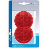 Pro Plus Reflector Zelfklevend - Ø 55 mm - Rood - 2 stuks