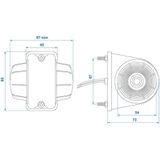 Pro Plus Breedtelicht - Rood en Wit - 67 x 78 mm - Plat - blister