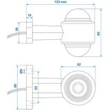 ProPlus - Breedtelicht - Rood-Wit - Kunststof - E9-gekeurd