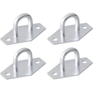 ProPlus Ronde zeilringen - staal - 14 x 22 mm - set van 4 stuks