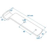 Pro Plus Tegenstuk - 141 x 35 mm - Verzinkt - t.b.v. Spansluiting ZB-01A - blister