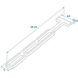 Pro Plus Spanrubber - 280 x 48 mm - Zwart - 3 Gaats - blister