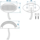 ProPlus - Breedtelicht - LED - Rood en Wit - Waterdicht - Compact