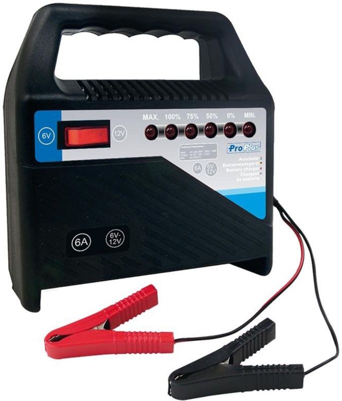 Pro Plus Acculader - 6 Volt & 12 Volt - 6 Ampère