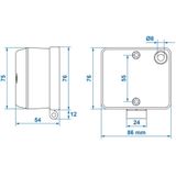 Pro Plus Mistlamp met Beugel - 75 x 85 x 50 mm - Rood - E9 Gekeurd - blister