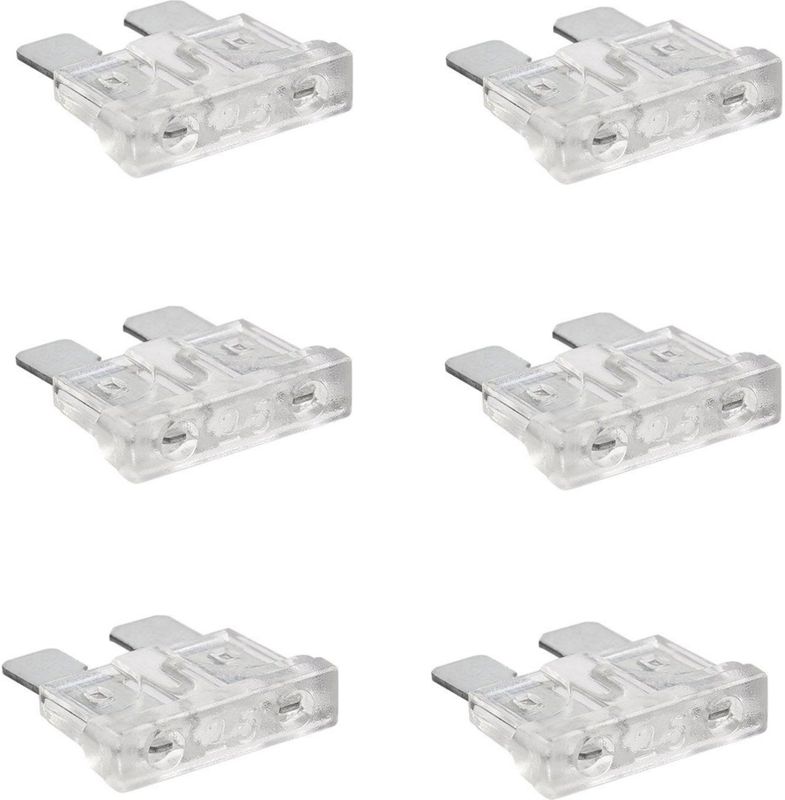 ProPlus Steekzekeringen - 25 Ampère - Transparant - 6 stuks