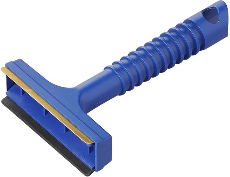 Pro Plus IJskrabber met Messing Blad - 17 cm - Blauw