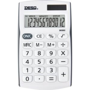 DESQ® | Mobile Rekenmachine | 12 Cijfers | Wit | New Generation