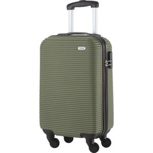 TravelZ Horizon Handbagagekoffer - 54cm Handbagage Trolley 35 Ltr - Groen