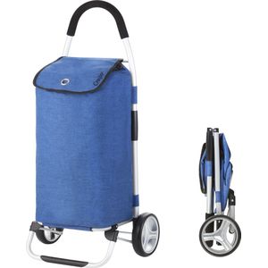 ShoppingCruiser Boodschappentrolley - Boodschappenwagen Opvouwbaar 45 Liter (blauw)
