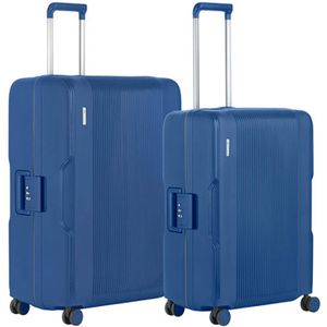 CarryOn Protector Luxe Kofferset met kliksloten - TSA Trolleyset Middenmaat 67Ltr + 105 Ltr Grote koffer - Blauw