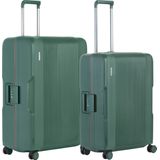 CarryOn Protector Kofferset 2-delig - Luxe Trolleyset met TSA Driepuntsluiting - Geen rits - 66+77cm Koffers - Groen