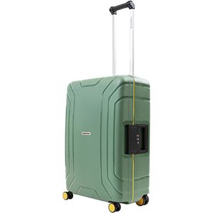 CarryOn Steward Reiskoffer 65cm - Middenmaat Trolley met Kliksloten en TSA-slot - Groen