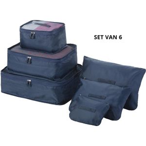 CarryOn Packing Cubes Set 6-Delig – Koffer organizer set - Koffers, tassen en backpack – Praktisch– Lichtgewicht – kreukvrij inpakken