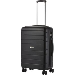 TravelZ Big Bars Reiskoffer Middenmaat 68cm - Trolley 63 ltr met TSA-slot en dubbele wielen - Zwart