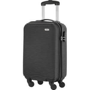 TravelZ Horizon Handbagagekoffer - Lichtgewicht Handbagage Trolley 54cm ABS - Zwart