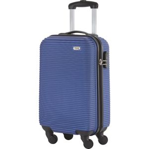 TravelZ Horizon Handbagagekoffer - 54cm Handbagage Trolley 35 Ltr - Blauw