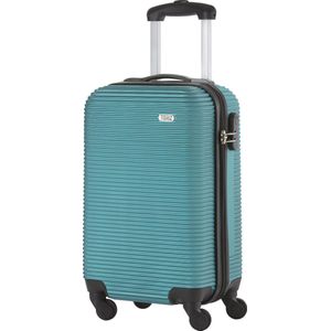 TravelZ Horizon Handbagagekoffer - Lichtgewicht Handbagage Trolley 54cm ABS - Zeegroen
