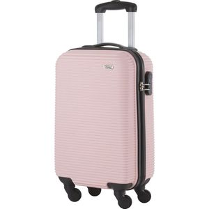 TravelZ Horizon Handbagagekoffer - Lichtgewicht Handbagage Trolley 54cm ABS - Roze