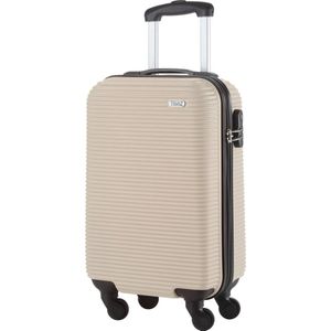 TravelZ Horizon Handbagagekoffer - Lichtgewicht Handbagage Trolley 54cm ABS - Champagne