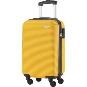 TravelZ Horizon Handbagagekoffer - 54cm Handbagage Trolley 35 Ltr - Geel