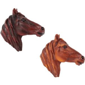 Magneet Paardenhoofd 6,5x4,5cm bruin Gerkimex Ophangmagneet