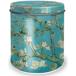 Bewaarblik - Blauw - Van Gogh Almond Blossom - Ø10xh11,5cm - Voorraadbus