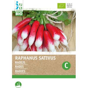 Biologische Intratuin groentezaad Radijs (Raphanus sativus 'French Breakfast')