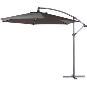 Zweefparasol met voet Milano | Ø 300 cm | Zwart | UPF 80+ | Intratuin