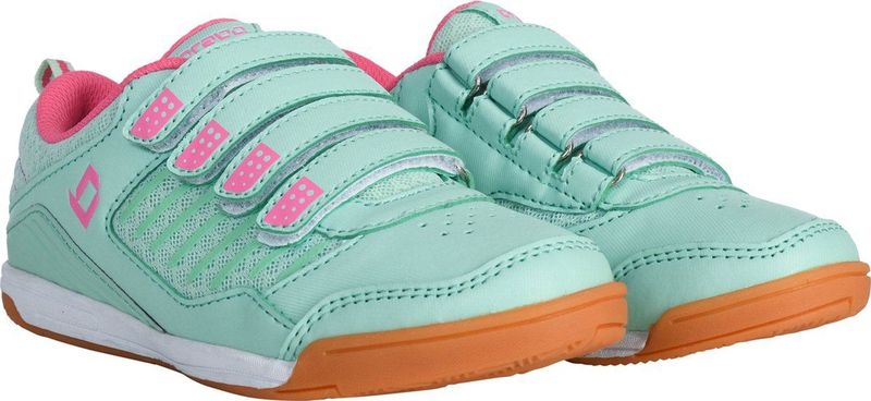 Brabo - Velcro Indoor Hockeyschoenen - Light Green - Synthetisch Materiaal